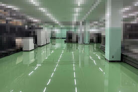 写真：印刷工場　エポキシ樹脂　塗床工事　塗り床工事　床塗装　床改修　施工例　防塵床